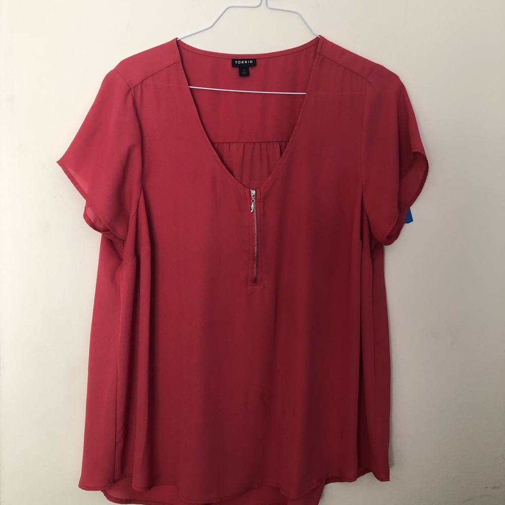 Torrid easy fit zip top